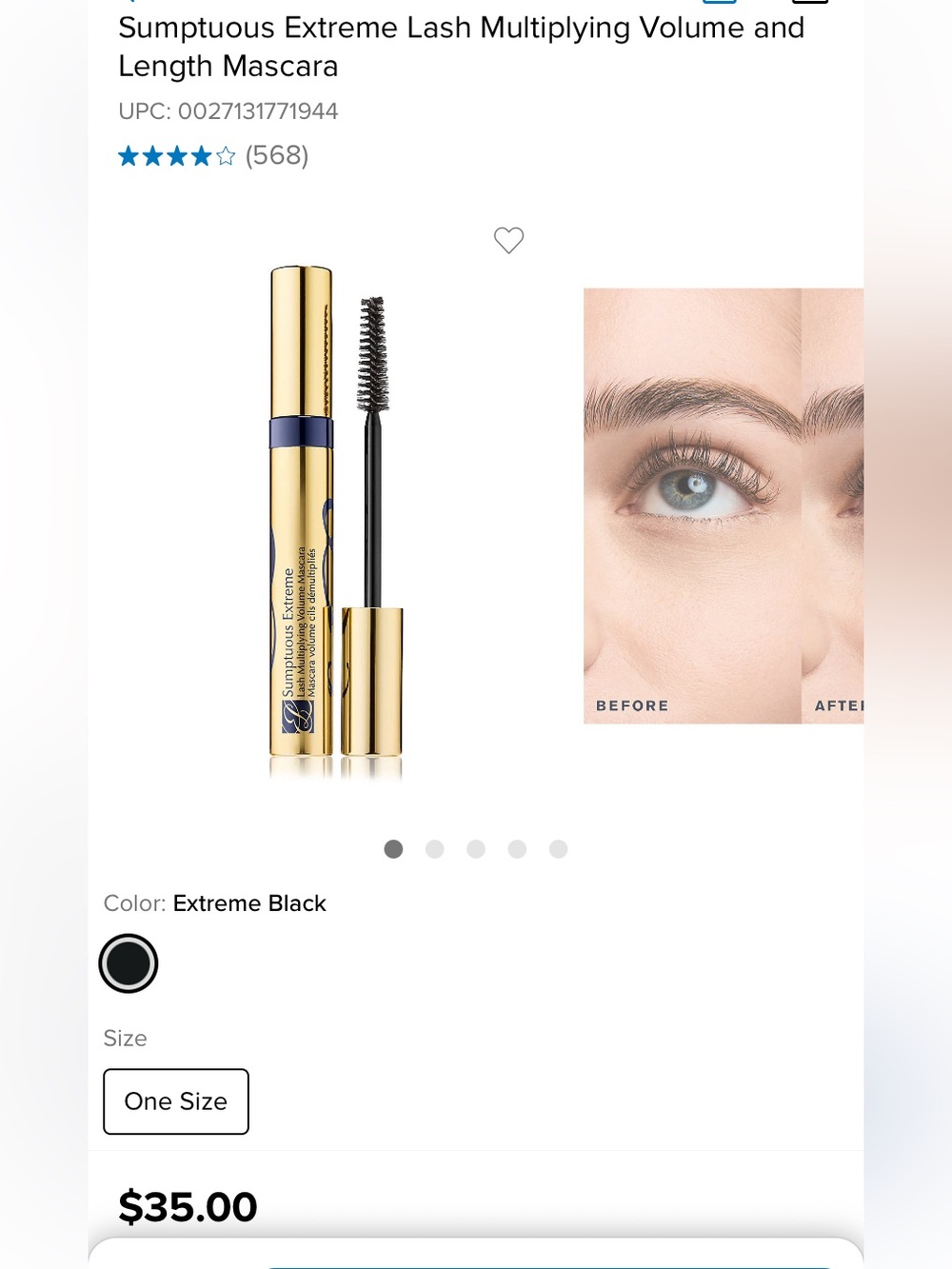 Sumptuous Extreme Lash Mascara & Glam Eyeshadow compact Estee Lauder
